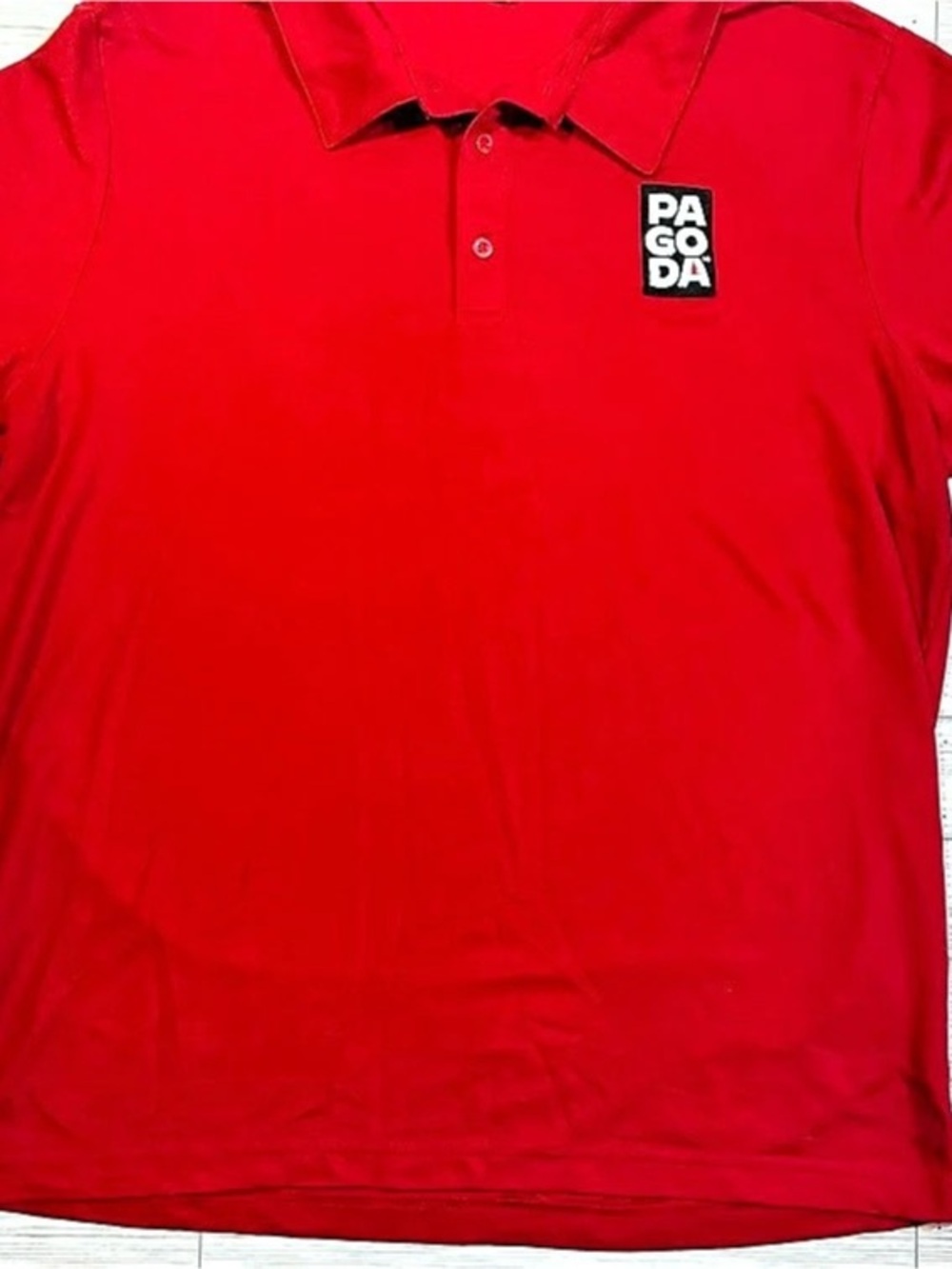 Pagoda Men's Red Polo Shirt Like New